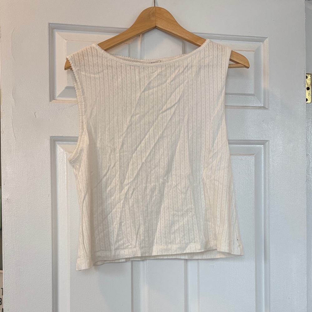 Doen Cream Pointelle Tank Top